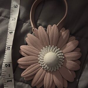 Kate Spade Blush Pink Daisy Purse Charm with Cream Center